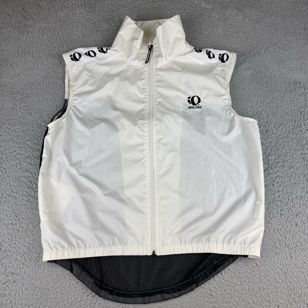 Pearl Izumi Womens Zephrr White Black Mesh Cycling Vest Size Large